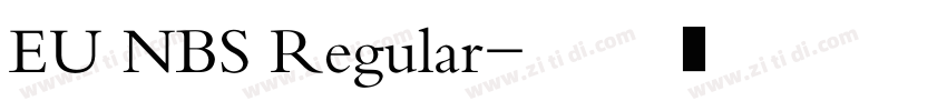 EU NBS Regular字体转换